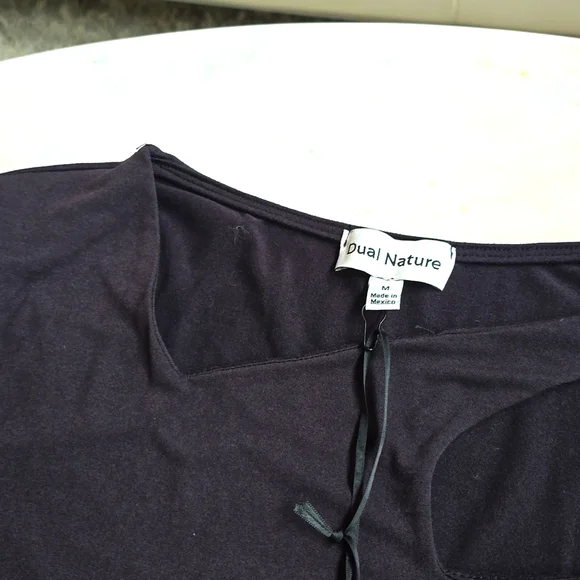 NWT Dual Nature tee-shirt w/ cut-out dress in eggplant size medium - Picture 8 of 9